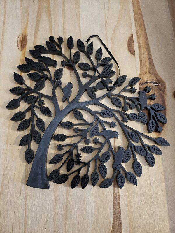 Arbre de vie noir en résine epoxy